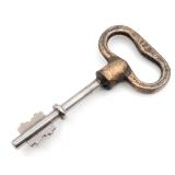 Antique Brass Spike Jail Key