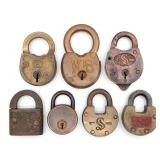 (7) Various Brand Brass Padlocks