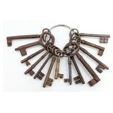 (13) Antique Barrel & Stick Skeleton Keys