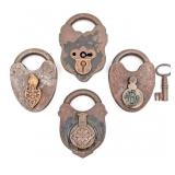 (4) Antique Padlocks