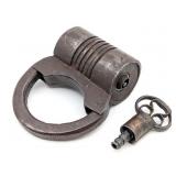 Antique Iron Padlock w/ Screw Key