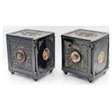 (2) Cast Iron Royal Safe Deposit Banks