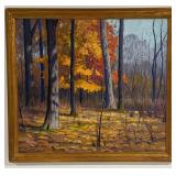 Frank Dudley "Swamp Maples" Oil On Canvas Painti