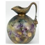 Antique Nippon "Violets" Hand-Painted Small Pitc
