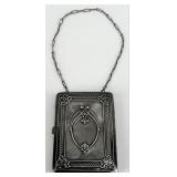 Antique Art Nouveau Sterling Silver Compact/Coin P