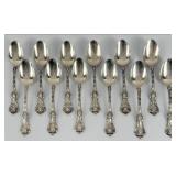 12 Piece Whiting Sterling Silver "King Edward" T