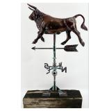 Copper Finish "Bull" Three Dimensional Figural W