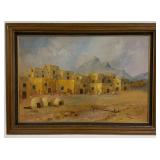 Norman D. Koch "Taos" Oil On Board Painting