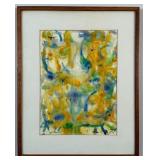 1979 Irving Stettner "Faces" Abstract Watercolor