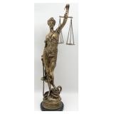 After Auguste Moreau "Lady Justice" Bronze Sculp