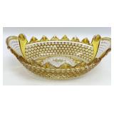 Antique American Brilliant Cut Oval Bowl With Yell