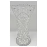 Large Vintage Hand Cut Lead Crystal 14-1/2" Vase