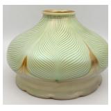 Quezal Art Glass Pearl & Gold Iridescent Lamp Shad