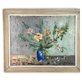 1938 Wittenberg Floral Still Life Oil On Board Pai