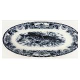 Antique Wedgwood Flow Blue Fish Platter