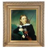 G. Serrure "Archer" OIl On Canvas Painting