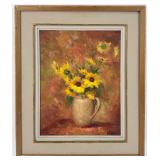 1965 Charles R. Untulis "Floral Still Life" Oil