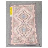Navajo 36" x 23" Woven Wool Rug By Cherileen Tea