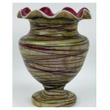 Antique Wilhelm Kralik Sohne Threaded Art Glass Va