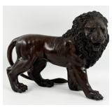 Walking Lion Bronze Sculpture