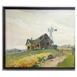 Francis Clark Brown "Goat Farm" Oil On Canvas Pa