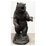 Monumental Life Size Standing Grizzly Bear Bronze