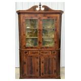 Large Antique Federal Style Flame Mahogany Corner
