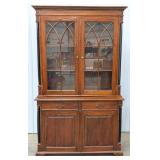 Antique Regency-Style Mahogany China Cabinet