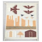 Native American Navajo 31-1/2" x 17-1/2" Woven W