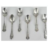 Lot Of Six Mixed Pattern Sterling Silver Teaspoons
