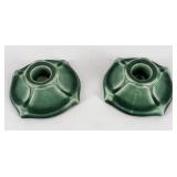 1926 Rookwood Mold #2310 Green Pottery Candleholde
