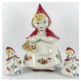 Vintage Hull Pottery Little Red Riding Hood Cookie