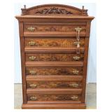 Antique Victorian Walnut Side-Locking Eastlake-Sty