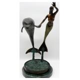 1986 Bill Layne "Playmates" Dolphin & Mermaid Br