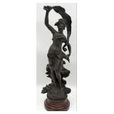Antique Auguste Moreau "Brise De Mer" Spelter Sc
