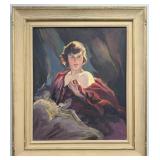 Georges La Chance "Jennina" Oil Painting On Canv