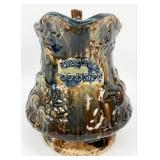 Antique Rockingham Pottery Hunt Scene Pitcher