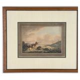Framed 1773 I.R. Smith London "Grouse Shooting"