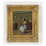 Alois Reichl "Old Woman" Oil On Board Painting