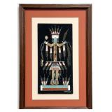 Navajo Artist Mary Thompson "Rain Dancer" Framed