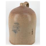 Antique Three Gallon Salt Glaze Stoneware Jug With