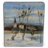 Vintage Russian "Village Fedoskino" Lacquered Pa