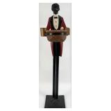 Black Americana Figural Butler Painted Cart Iron S