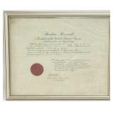 1907 Signed Theodore Roosevelt Appointment Certifi