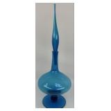 1962 Blenko Wayne Husted Turquoise Blue Footed Dec