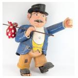 Vintage Large Painted Paper Mache Hobo Figure