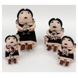 Collection Of Four Storyteller Pottery Figurines B