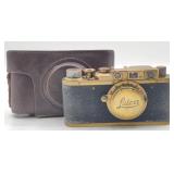 Vintage Leica DRP 35mm Brass Body Camera With Case