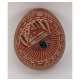 Glendora Fragua Jemez Pueblo Etched Polished Potte