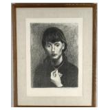 Raphael Soyer "Girl With Locket" Signed Artist P
